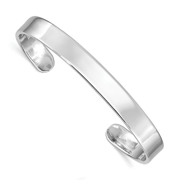 6mm Sterling Silver Just Like Mommy Polished Cuff Childs Bangle Bracelet - 6.2 Grams