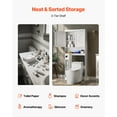 thumbnail image 5 of VEVOR Over The Toilet Storage Cabinet, 67.44 in Height Bathroom Storage Organizer with Double Door and Adjustable Shelf, Bathroom Space Saver Organizer Above Toilet with Open Shelf, White, 5 of 9