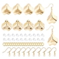 thumbnail image 2 of 1Box DIY Earring Making with 8Pcs Brass Earring Hooks 20Pcs Jump Rings 8Pcs Brass Charms & Pendants Real 18K Gold Plated Pendants: 26.5x25x7mm Hole: 2mm, 2 of 7