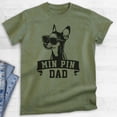 thumbnail image 2 of Min Pin Dad, Unisex Men's Shirt, Miniature Pinscher, Min Pin Owner, Funny Dog Dad Gift, Heather Military Green, Medium, 2 of 6