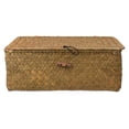 thumbnail image 2 of Panier de Rangement en Osier Tressé avec Couvercle en Rotin, 2 of 6