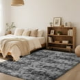 thumbnail image 2 of CozyDesg 8ft x 10ft Area Rugs, Soft Fluffy Area Rugs Floor Mat Floor Rugs for Living Room Bedroom Modern Decor Carpet, Dark Gray, 2 of 7