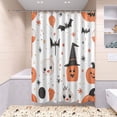 thumbnail image 6 of 4-Piece Bathroom Set with Waterproof Shower Curtain with Non-Slip Bath Mat, U-Shaped Mat & Toilet Lid Cover Several Halloween Elements, 6 of 8