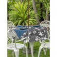 thumbnail image 3 of Outdoor Tablecloth with Umbrella Hole for Patio/Picnic/Party/Camping, Dark Grey Dog Paw Waterproof Table Cloth Round Cover Washable, Modern Geometric Abstract Aesthetics (Dia 54"), 3 of 9
