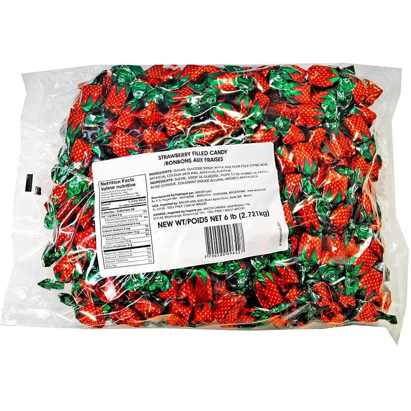 Arcor Strawberry Filled Candy 6lb Walmart Com