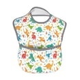 thumbnail image 2 of Susaid Dinosaur Print Bibs for Babies Toddlers Adjustable Waterproof Free Soft Durable Bibs for eating with Large Pocket Food Catcher, 2 of 8