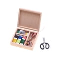 thumbnail image 1 of Bunblic 1:12 Scale Dollhouse Sewing Box Sewing Case for Kids Thimble Pretend Play Props Thread Sewing Supplies Accessories Mini Model Log Color, 1 of 8