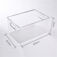 thumbnail image 1 of Clear Pantry Organizer Bins Household Plastic Food Storage Basket Box for Kitchen Countertops Cabinets Refrigerator Freezer, 1 of 3