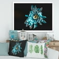 thumbnail image 3 of Designart 'Top View of White and Blue Flower' Traditional Framed Art Print, 3 of 4