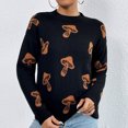 thumbnail image 4 of Jersey de cuello redondo de Jacquard para mujer, suéter de punto para mujer, suéter de Halloween con calavera 2023, 4 of 4