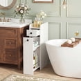 thumbnail image 2 of Costway Small Bathroom Storage Cabinet 4-Tier Narrow Toilet Side Storage Cabinet White, 2 of 10