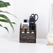 Remote Control Holders Organizer Box for Table Small Solid Wooden Desk Farmhouse Home Decor Caddy Basket Store Tv Remote for Media Player,Pencil,Glassees&Office Supplies