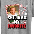 thumbnail image 3 of ELF - Christmas Smilings My Favorite - Women's Short Sleeve Graphic T-Shirt, 3 of 5
