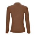 thumbnail image 5 of BOOMNY Women's Sweaters Long Sleeve Basic Sweaters for Women Solid Color Turtleneck Slim Knit Pullover Trendy Tops 2025 Fall Winter Knitwear, 5 of 9