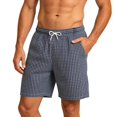 thumbnail image 2 of hlysgo Swim Shorts for Men Elastic Waist Loungewear Lightweight Breathbable Short Pj Sleeping Comfy Cozy Shorts with Pockets Dark Blue,M, 2 of 5