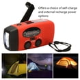thumbnail image 2 of 2x de solar radio teléfono LED linterna para supervivencia rojo, 2 of 8