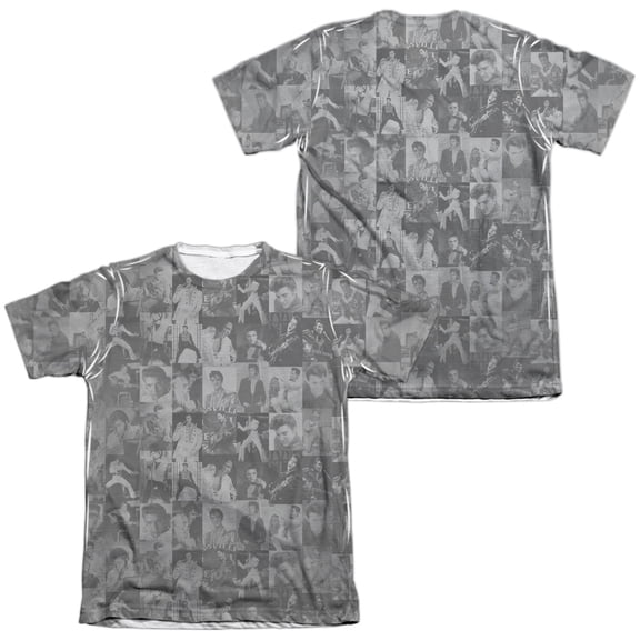Elvis Presley TCB Crowd (Front/Back Print) Sublimated T-Shirt White