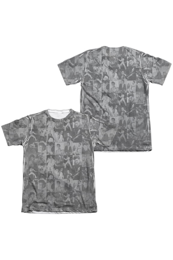 Elvis Presley TCB Crowd (Front/Back Print) Sublimated T-Shirt White