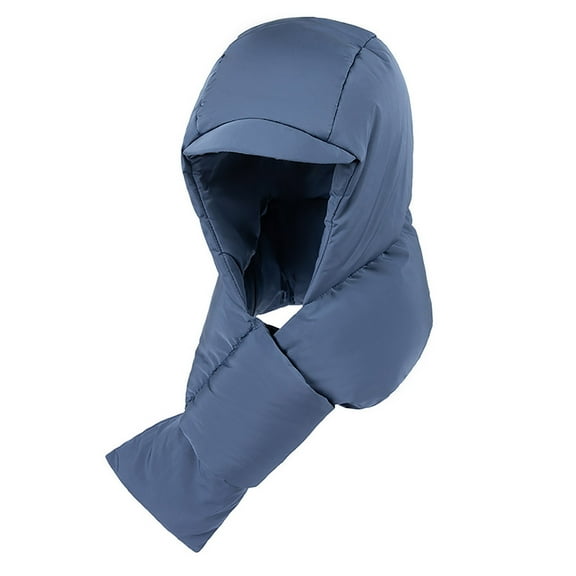 Down Hooded Scarves for Women Girls Cold Weather Neck Warmer Beanie Hat Comfort Balaclava Shawl Wrap Head Long Scarves