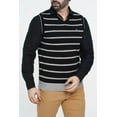 thumbnail image 4 of Men's Sweater Black Grey Stripe, 4 of 6