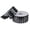 Silver on Black, variant on 1.5" x 10 Yards Metallic Chevron Ribbon - Select from 4 Colors (Silver on Silver)