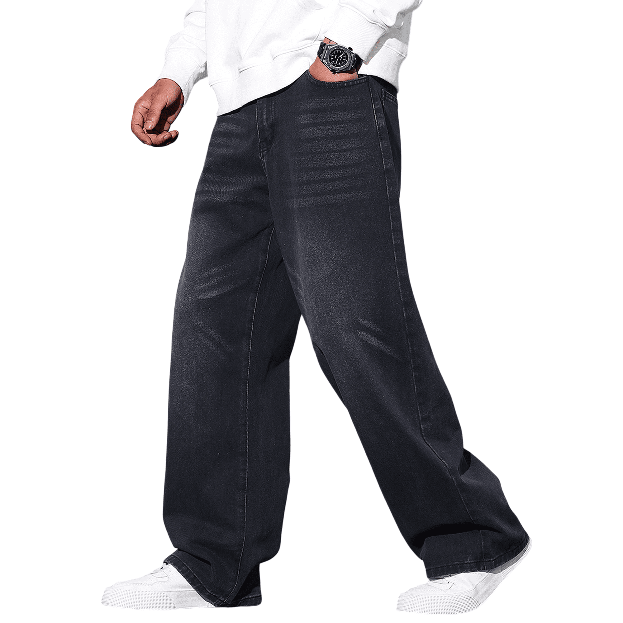 Axel Men's Slim Boot Cut Stretch Denim Jeans, Mediterranean Medium