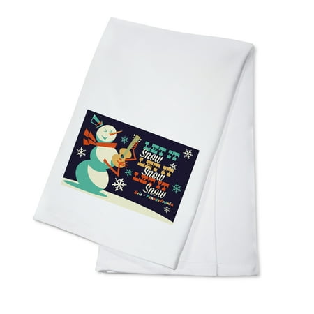 Office Pennsylvania Dutch Christmas Erie, Pennsylvania - Let it Snow Snowman - Retro Christmas - Lantern Press Artwork (100% Cotton Kitchen Towel) ()