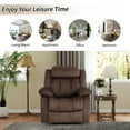 thumbnail image 3 of Bonzy Home Manual Recliner Chairs for Living Room Brown, 3 of 6