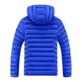 thumbnail image 2 of GHSOHS Men's Packable Lightweight Coat Down Jacket Casual Slim Warm Lined Padded Outerwear Removable Hat Outdoor Jackets(Sky Blue,4XL), 2 of 3