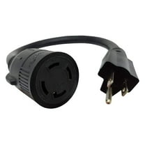 L14-30 to 5-15 Adapter Cord - 18 Inch 10AWG Power Adapter, 5-15P Male to L14-30R Female, Heavy Duty STW Cable for Generator & Industrial Use