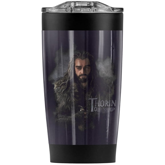 The Hobbit/Thorin Oakenshield Stainless Steel Tumbler 20 oz Coffee Travel Mug/Cup, Vacuum Insulated & Double Wall with Leakproof Sliding Lid | Great for Hot Drinks and Cold Beverages