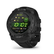 Garmin Instinct 3 Tactical Edition AMOLED 50mm Display, Rugged Outdoor GPS Smartwatch Bundle With USB Wall Charger + Microfiber Cleaning Cloth