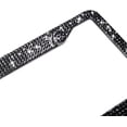 thumbnail image 3 of Handcrafted Black Crystal Premium Stainless Steel License Plate Frame, 3 of 5