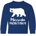 thumbnail image 3 of Inktastic Missoula, Montana White Bear Silhouette Long Sleeve Youth T-Shirt, 3 of 5