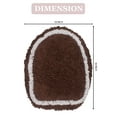 thumbnail image 7 of Home Weavers Allure Bathroom Rug Toilet Lid Seat Cover, Elastic Edges, 100% Cotton Soft Universal Fit for Standard Round Elongated Bath Room Bowl Lids, Washable, 18"x18" Toilet Lid Cover, Brown, 7 of 7