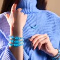 thumbnail image 4 of Blue Seaspray | Silver | Firefly Glass Macrame Bracelet, 4 of 8