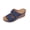 Navy, variant on Red Womens Fashion Casual Summer Style Solid Color Fish Mouth Thick Bottom Wedge Slippers Comfortable Open Toe Platform Slide Sandals