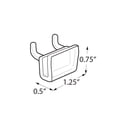 thumbnail image 2 of 1.125"W x 0.5"D x 0.75"H Plastic U-Hook: 0.148" Diameter, 20-Pack, 2 of 2