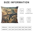 thumbnail image 5 of Orinice Fighter Jet Clouds Sky Graphic Decorative Cushion Throw Pillow Cover for Home Couch Living Room Bed Sofa - Zipper Closure 1PC 22x22in, 5 of 5