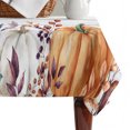 thumbnail image 4 of Orange Blue Pumpkin Fall Table Cloth Waterproof Tablecloths, Thanksgiving Maple Leaf Vintage Tablecloth Dining Table Cover for Kitchen Party Tabletop Outdoor, Rectangle Tablecloth 60x102 Inch, 4 of 9