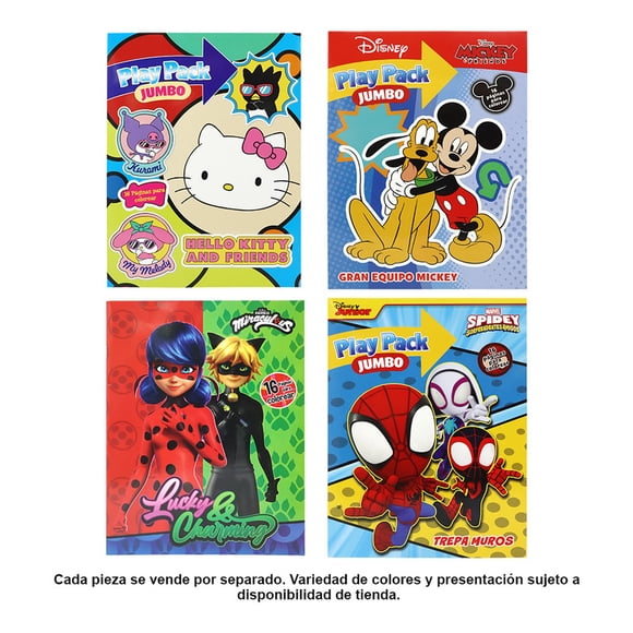 Libro Play Pack Jumbo para Colorear Great Moment Publishing de Distintas Licencias