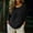 Black, variant on Women's Summer Casual 3/4 Sleeve Cotton Linen Loose Top, Lightweight Breathable Long Sleeve Summer Blouse Wine L