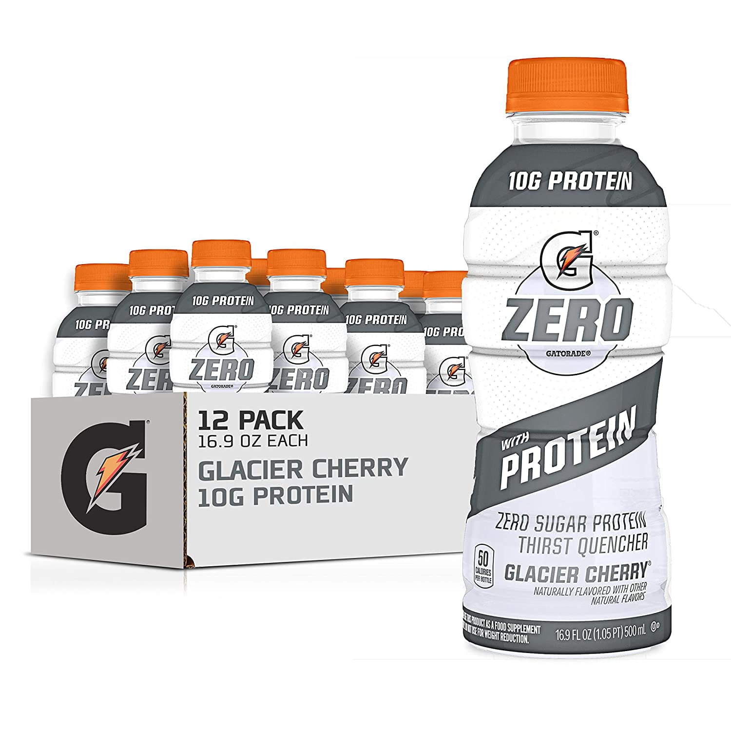 Gatorade Zero With Protein, 10g Whey Protein Isolate, Zero Sugar, Electrolytes, Glacier Cherry