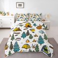 thumbnail image 2 of Erosebridal Happy Camping Bedding Full Comforter Set, RV Camper Down Comforter, Cartoon Camp Decor, Ultra Soft 3 Pieces, 2 of 7