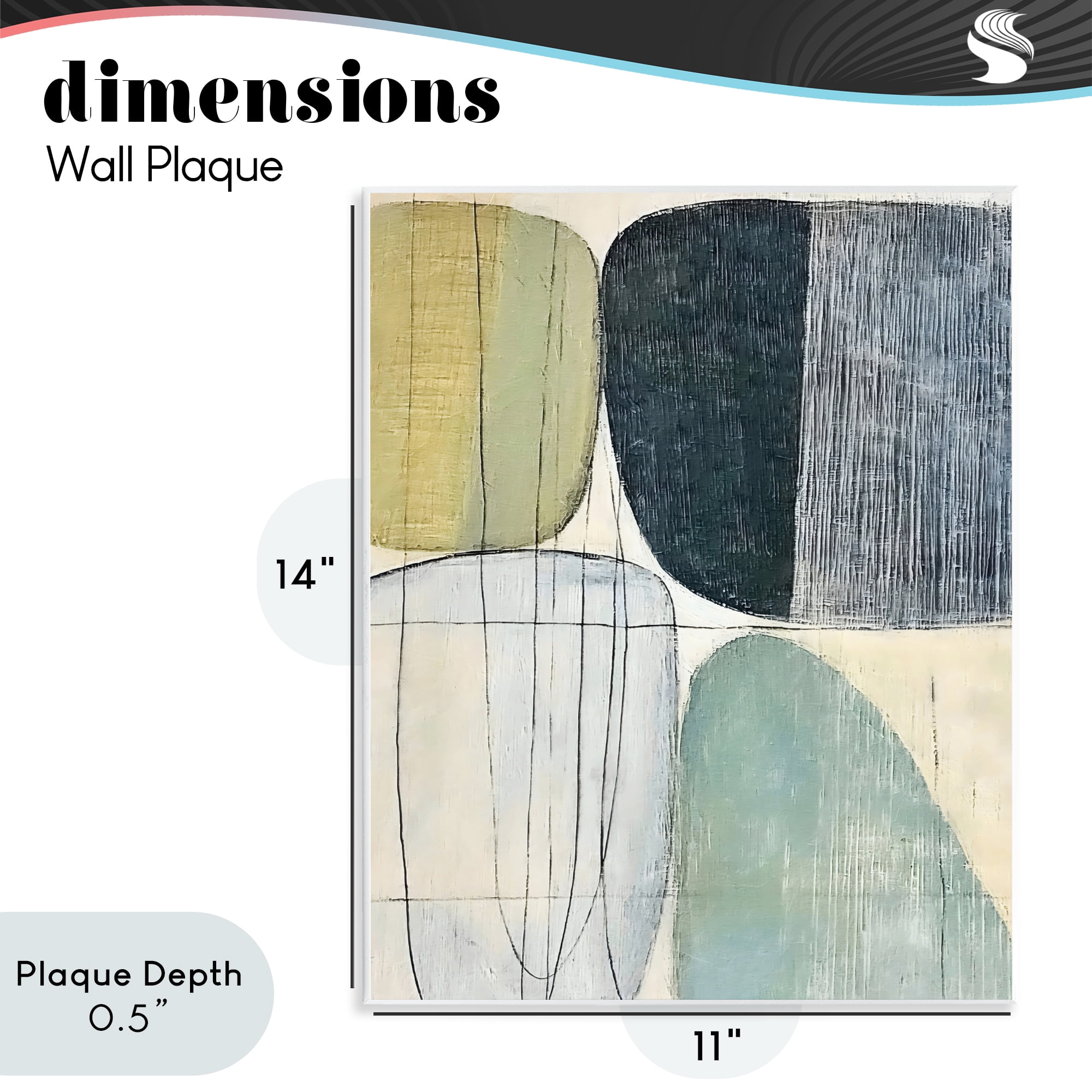 Stupell Industries Modern Organic Composition Wall Plaque Art, design by Riley B