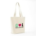 thumbnail image 7 of CafePress - Peace,Love, Cats Tote Bag - Unisex Canvas Tote Bag, Beige, 1-Piece, 7 of 7
