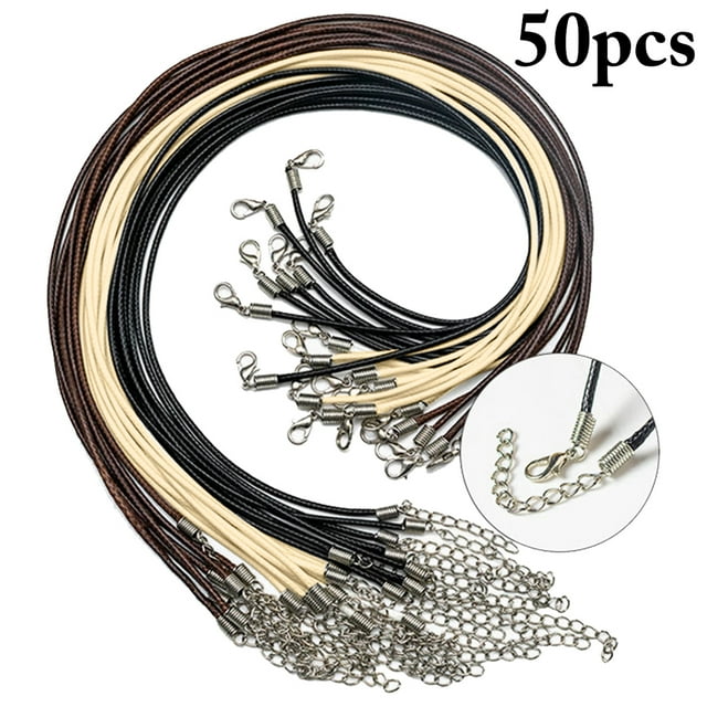 50PCS Necklace Cord Simple Multifunctional Waxed Cord Jewelry Making Cord