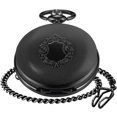 thumbnail image 2 of Reloj de bolsillo Realpoo 46 mm de cuarzo negro con cadena, 2 of 8