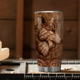 thumbnail image 5 of Personalized Wolf Tumbler Wood Drawing Style Viking Celtic Tumblers Stainless Steel 20oz 30oz Insulated Travel Coffee Mug Gifts for Men Women Wolves Lovers Birthday Christmas Presents, 5 of 7