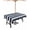 Navy Grey, variant on Lsrtoss Outdoor Tablecloth with Umbrella Hole & Zipper, Navy Blue Grey Stripe Round Tablecloth 54 Inch, Minimalist Farmhouse Striped Patio Table Cover Waterproof Table Cloth for Picnic/Party